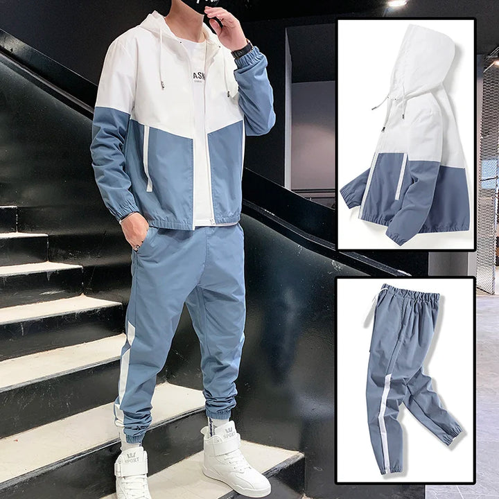 Men 2 piece set Tracksuit Casual Joggers