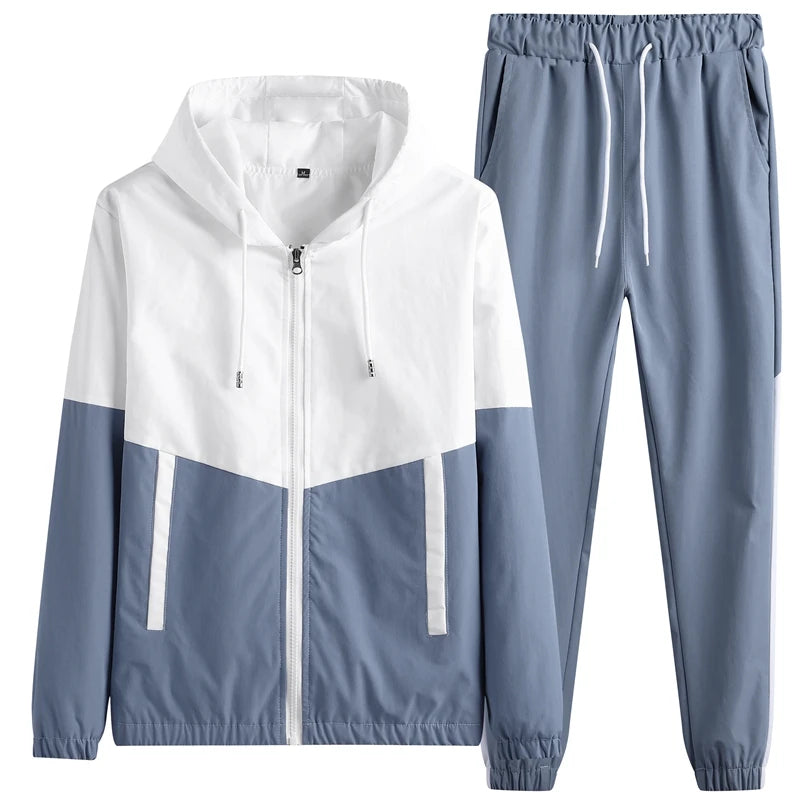 Men 2 piece set Tracksuit Casual Joggers