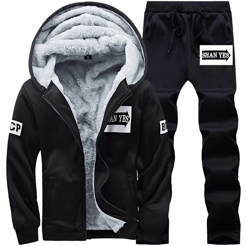 Men winter set hoodie + pants