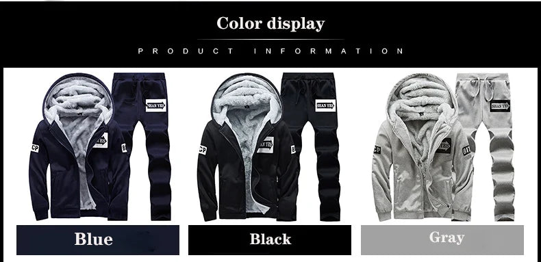 Men winter set hoodie + pants