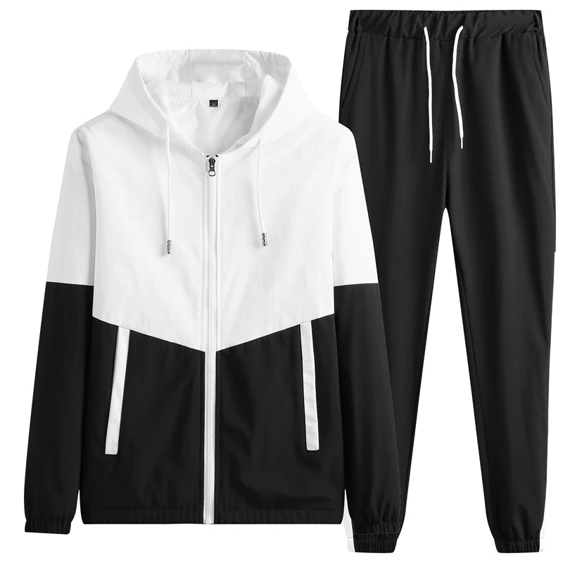 Men 2 piece set Tracksuit Casual Joggers