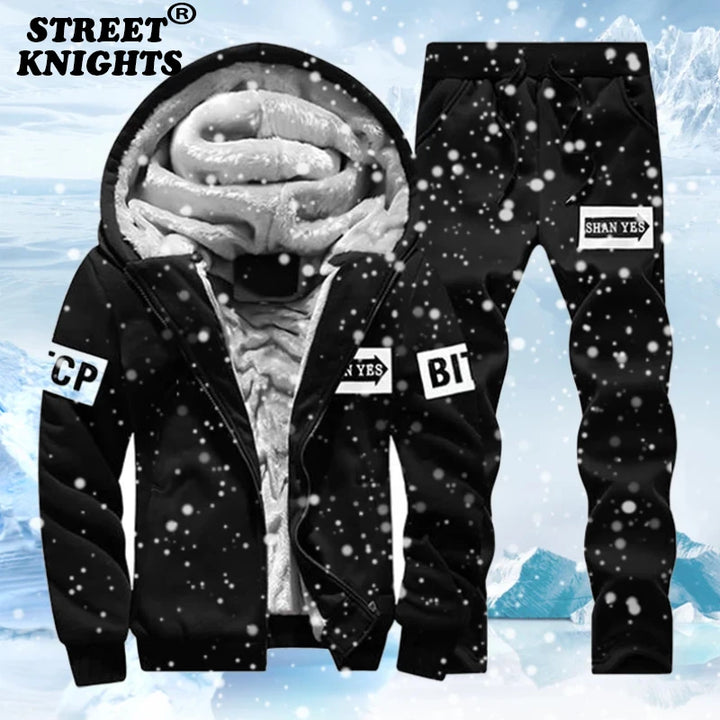 Men winter set hoodie + pants