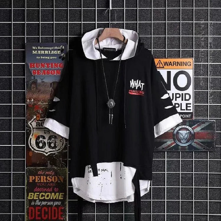 Men's Casual Streetwear Hooded T-Shirts