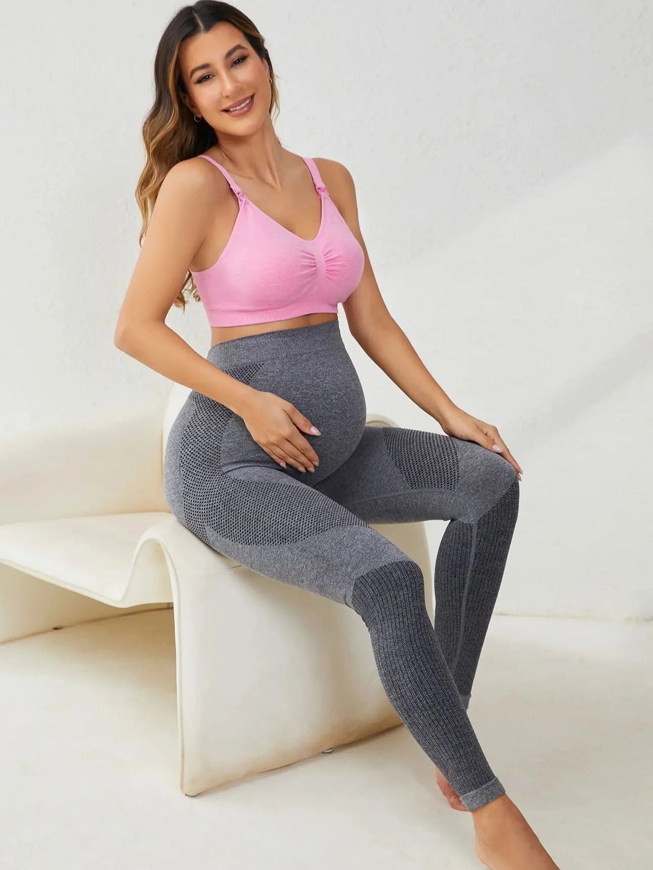 High-quality high-waisted maternity leggings, maternity tummy control, postpartum leggings, body shaping fitness yoga pants