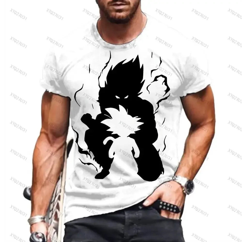 New  Anime Dragon Ball Kids Tshirt Tops Vegeta Men Essentials Dragon Ball z Goku Fashion Harajuku Short Sleeve Men T-shirts