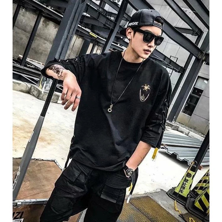 Summer Techwear Anime Men's T Shirts Harajuku Y2k Fashion Trending Streetwear Hip Hop Punk Men Women Clothing School Student