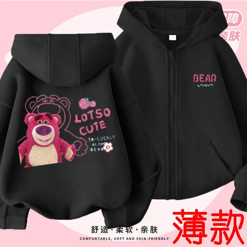 Kuromi Zipper Hoodies Girls Cinnamoroll Sweatshirt Autumn And Winter Long Sleeve Harajuku Pullovers Series Stich Casual Hooded