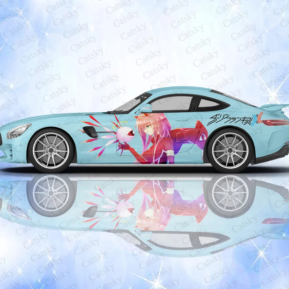 ZERO TWO anime girl car sticker side car wrapping vehicle side graphic car size pattern DIY car decal DARLING in the FRANXX