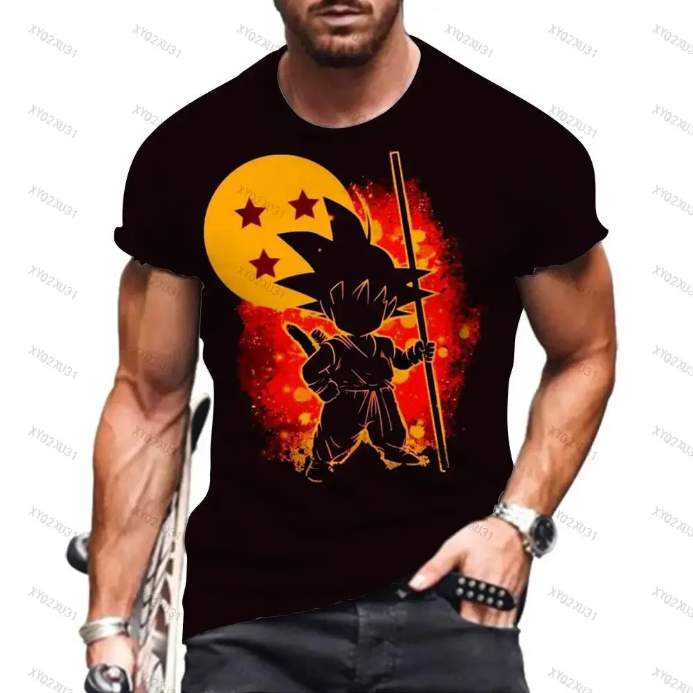 New  Anime Dragon Ball Kids Tshirt Tops Vegeta Men Essentials Dragon Ball z Goku Fashion Harajuku Short Sleeve Men T-shirts