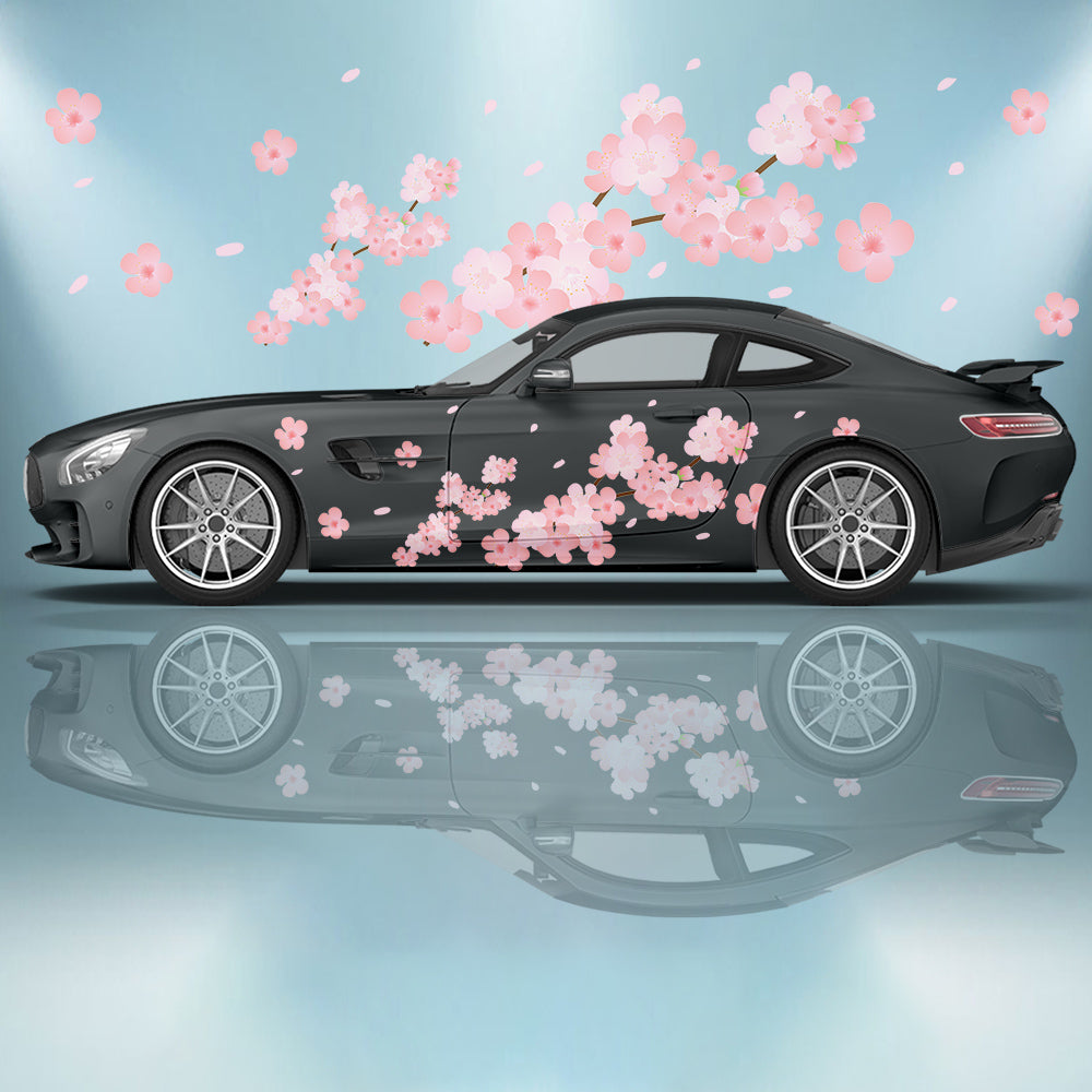 flower sakura pink Car stickers side graphics car modification accessories pain racing packaging decals decorative stickers