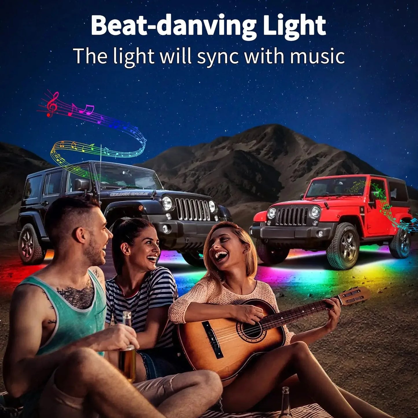 RGB Flexible Car Underglow Light Strip 12V LED Underbody Ambient Light With App Control Neon Auto Decorative Atmosphere Lamps