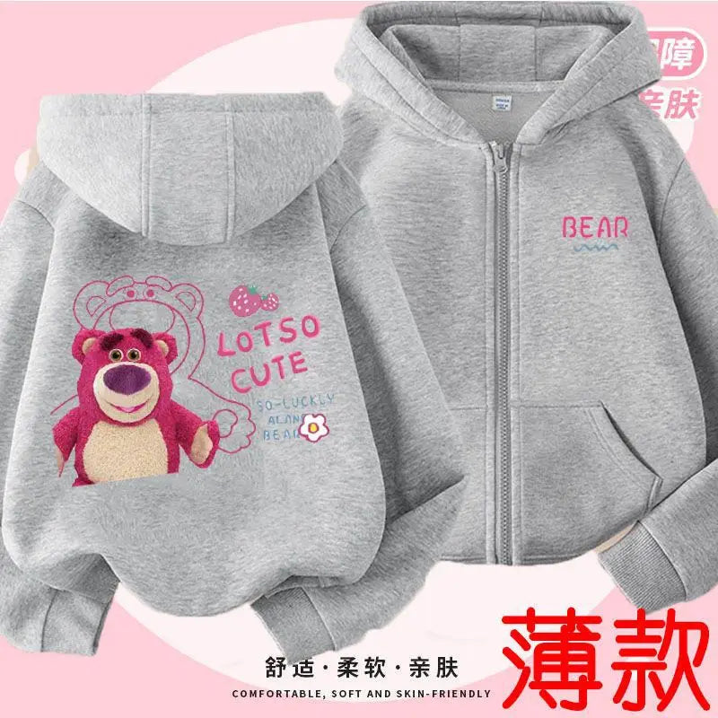 Kuromi Zipper Hoodies Girls Cinnamoroll Sweatshirt Autumn And Winter Long Sleeve Harajuku Pullovers Series Stich Casual Hooded