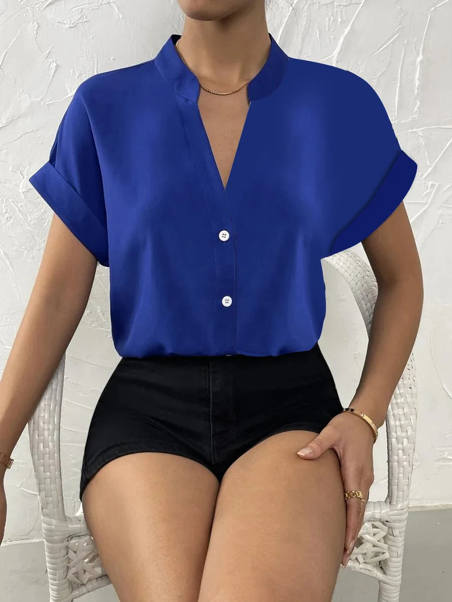 Summer Women's V-neck Shirt