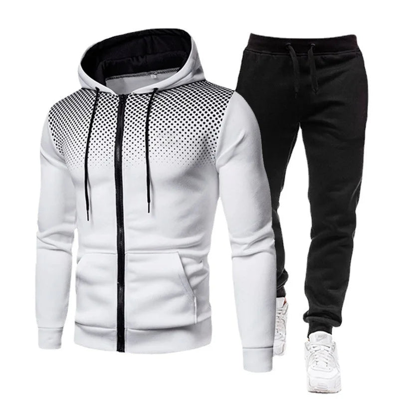 2023 Autumn and Winter New European and American men's hoodie and pants set