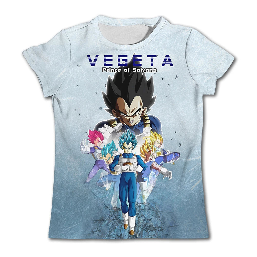 2024 T-shirts Kids Clothing Men's T-shirt Trend Dragon Ball Z Hip Hop Streetwear Goku Super Saiya Tops Fashion Children's New