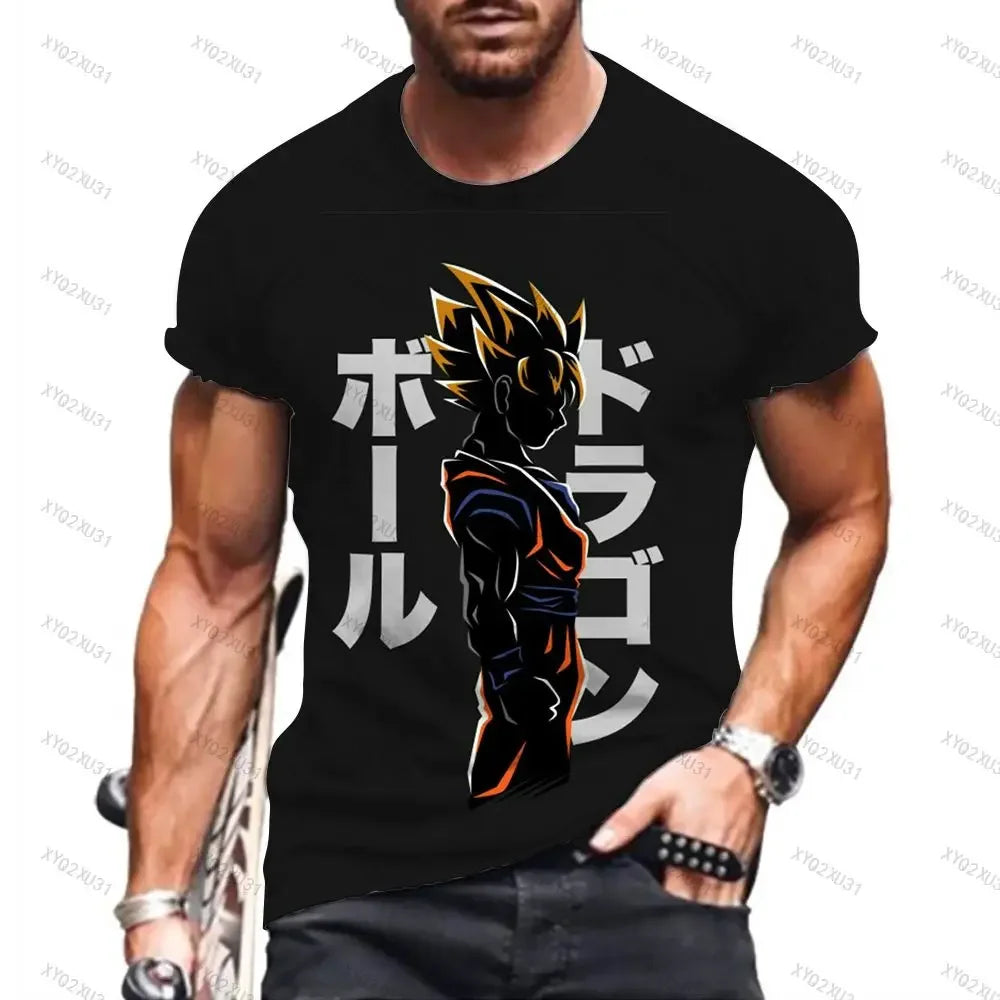 New  Anime Dragon Ball Kids Tshirt Tops Vegeta Men Essentials Dragon Ball z Goku Fashion Harajuku Short Sleeve Men T-shirts