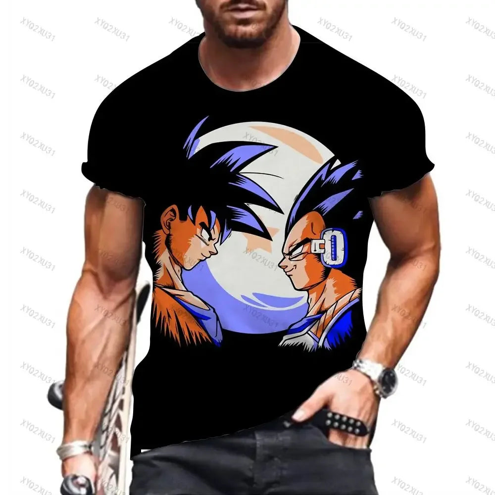 New  Anime Dragon Ball Kids Tshirt Tops Vegeta Men Essentials Dragon Ball z Goku Fashion Harajuku Short Sleeve Men T-shirts