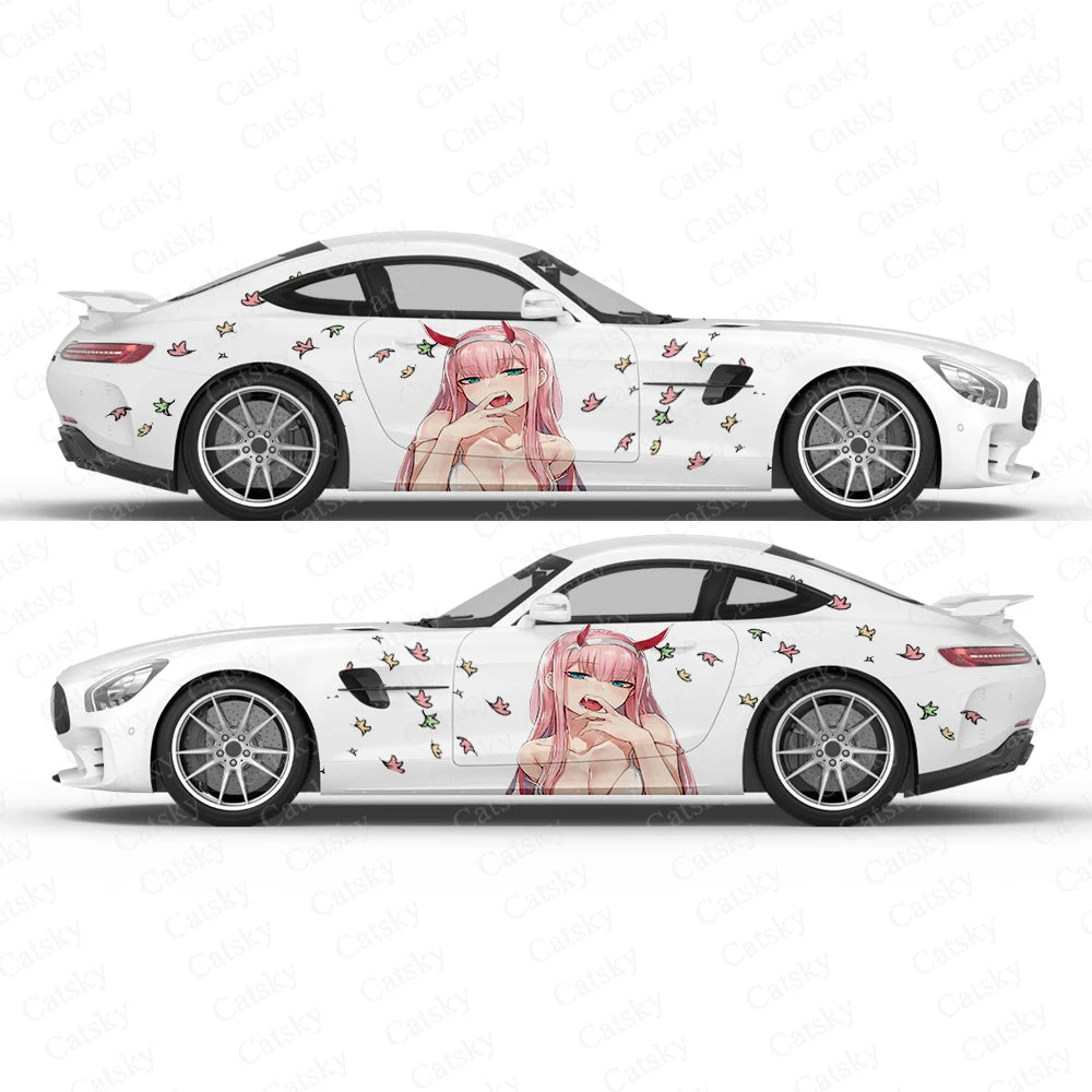 ZERO TWO anime girl car sticker side car wrapping vehicle side graphic car size pattern DIY car decal DARLING in the FRANXX