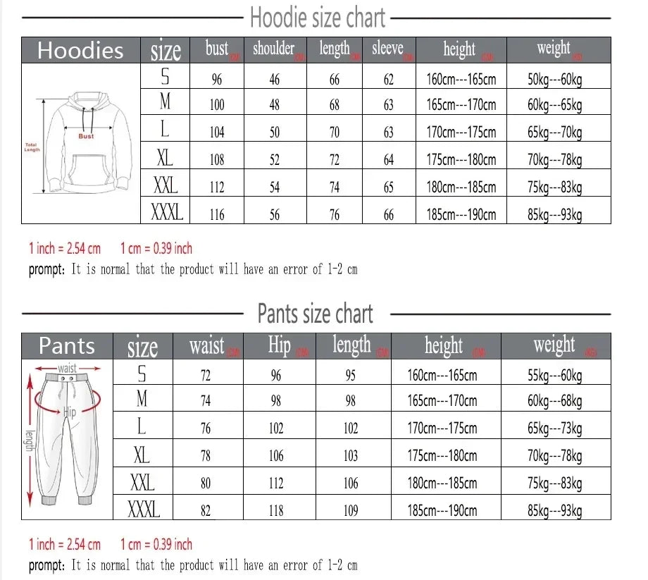 Men's hooded jumper + sweatpants fashion