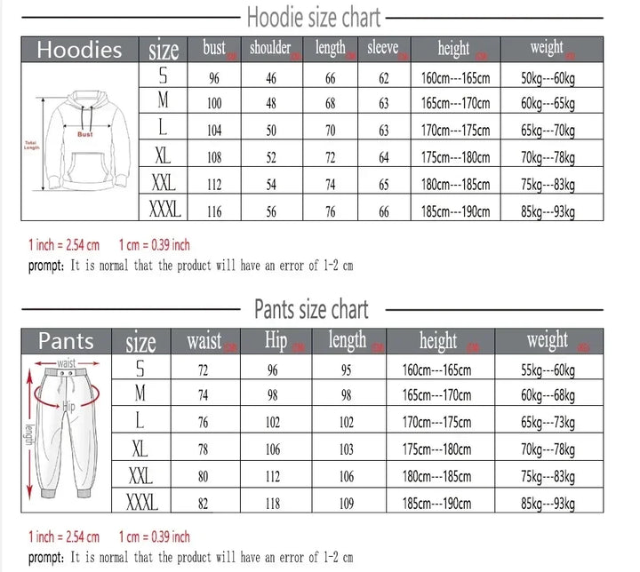 Men's hooded jumper + sweatpants fashion