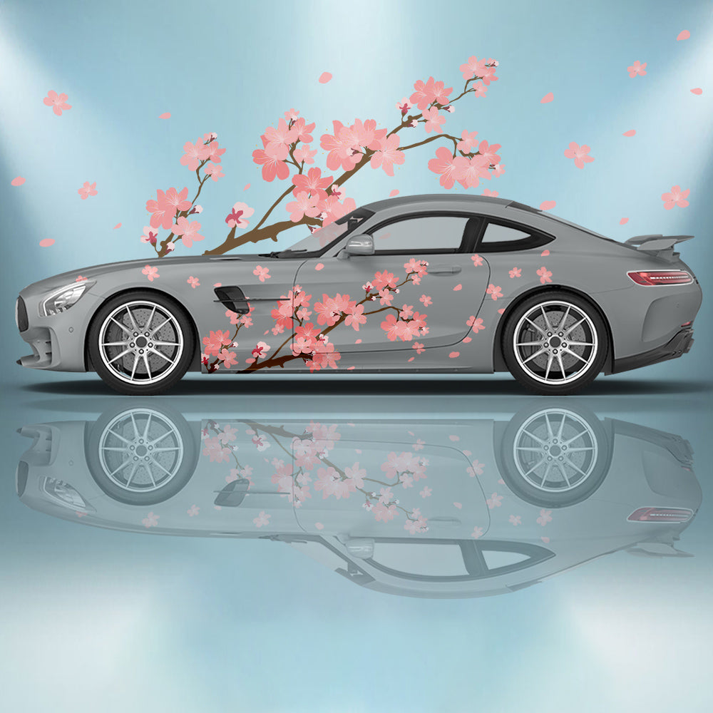 flower sakura pink Car stickers side graphics car modification accessories pain racing packaging decals decorative stickers