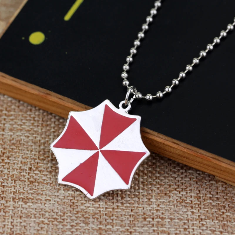 Protective Umbrella Pendant Cosplay Game Resident Evil Fashion Necklace Halloween Accessory Decoration Prop Gift