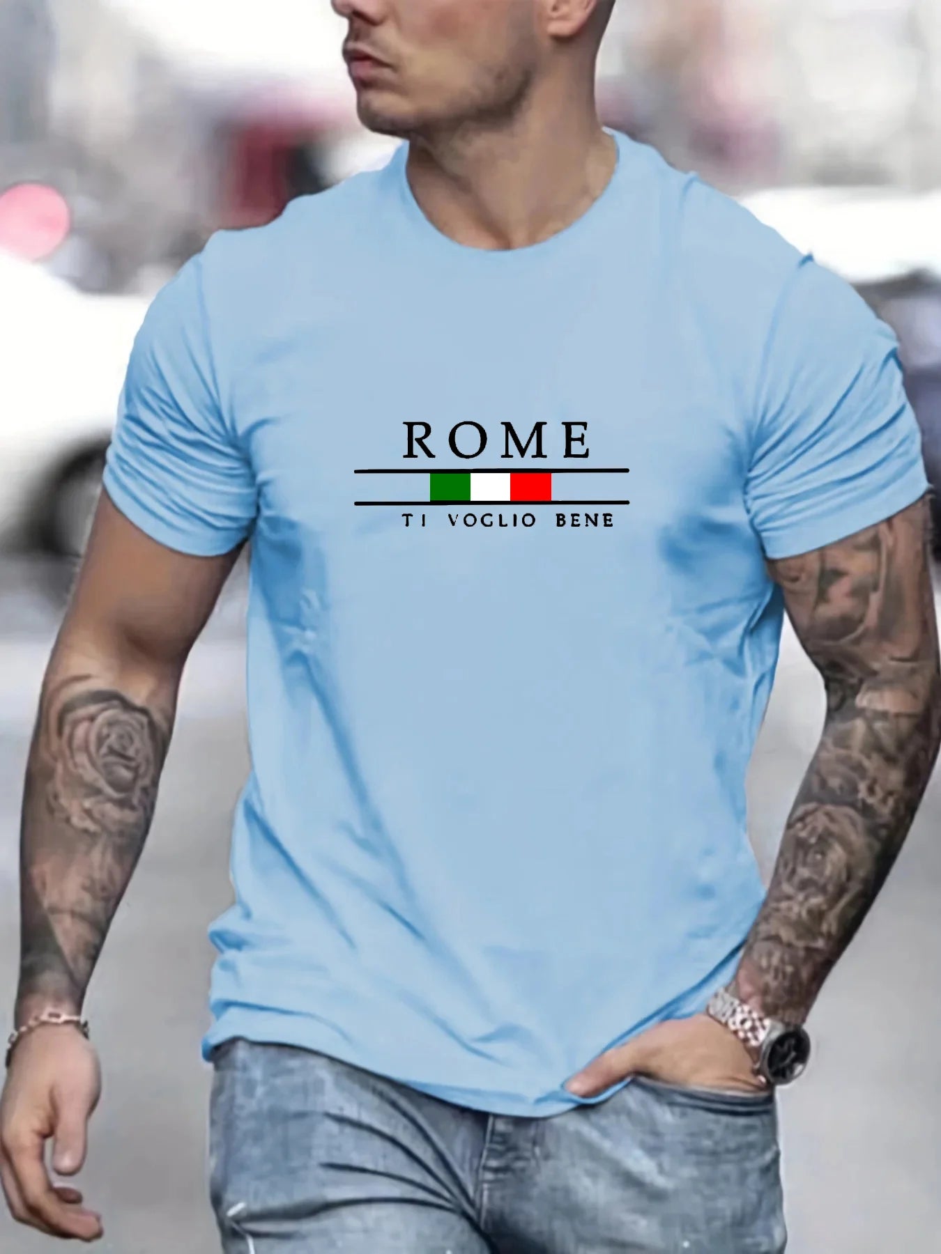 Men's 100% Cotton Summer Loose Large Roman Alphabet Pattern Print Casual Comfortable Round Neck Short Sleeve T-shirt Top