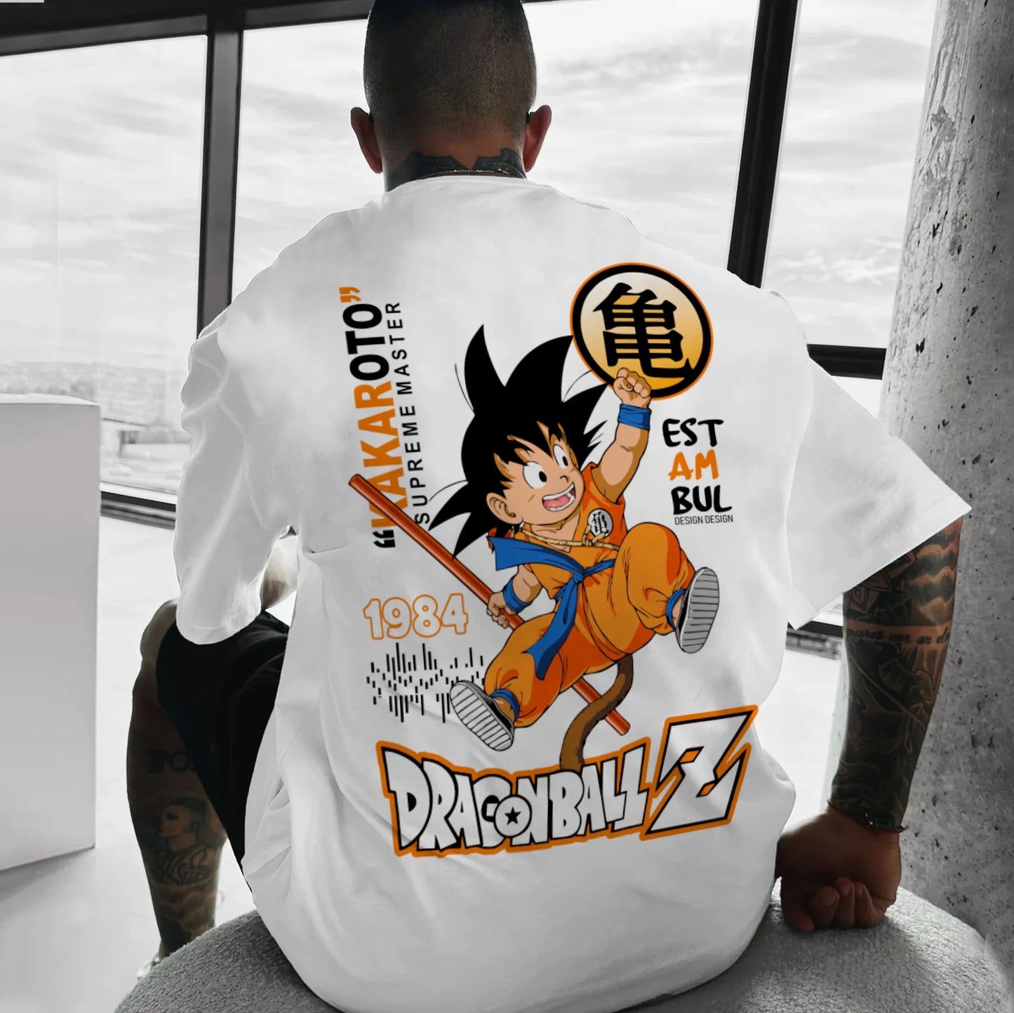 2024 New Anime Dragon Ball Z Goku Men Super Large T-Shirt Printed Cosplay Summer Cotton Short Sleeve Top Casual Fashion Clothing