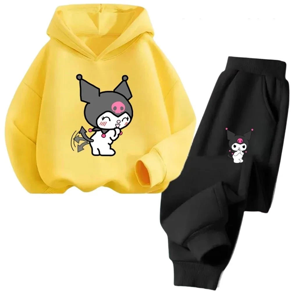 90s Y2K Gothic Kuromi Hoodie Set