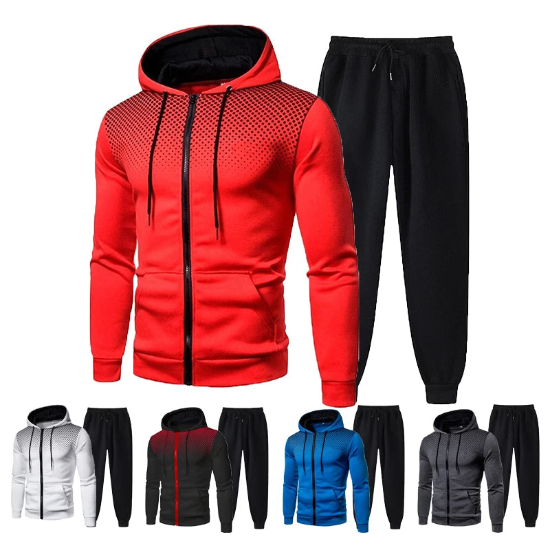 2023 Autumn and Winter New European and American men's hoodie and pants set