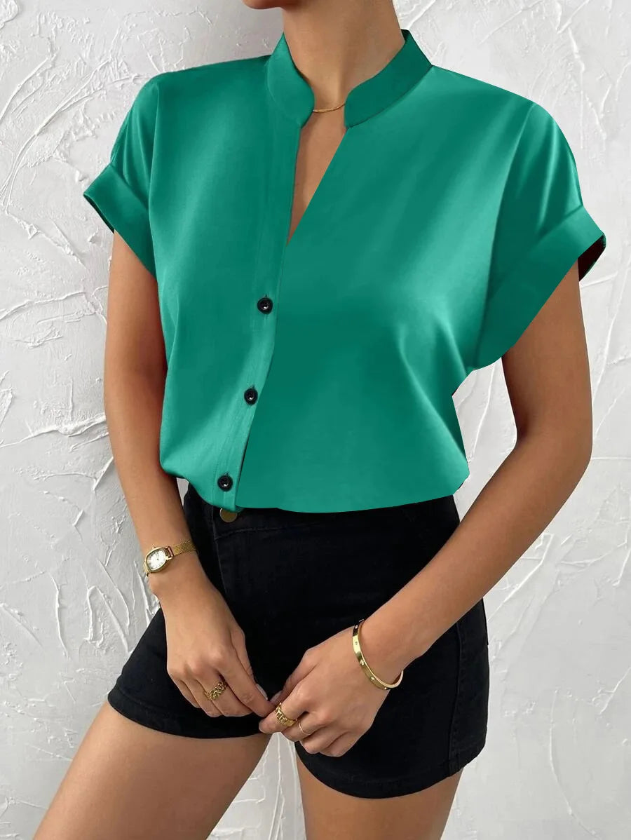 Summer Women's V-neck Shirt