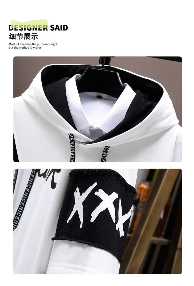 2024 Men's Graphic Hoodie Autumn New High Street Hip Hop Casual Hoodie Men's Clothes Harajuku Printed Sweater Fashion Sweatshirt