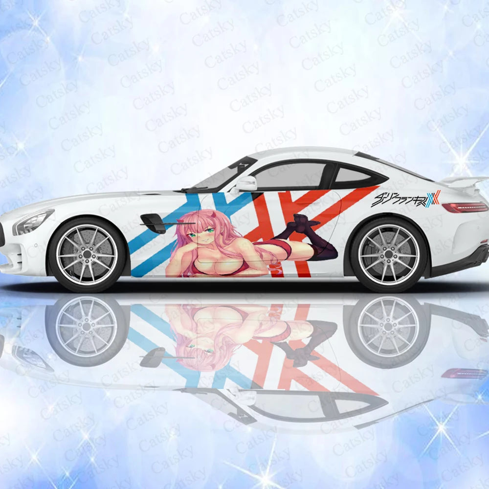 ZERO TWO anime girl car sticker side car wrapping vehicle side graphic car size pattern DIY car decal DARLING in the FRANXX