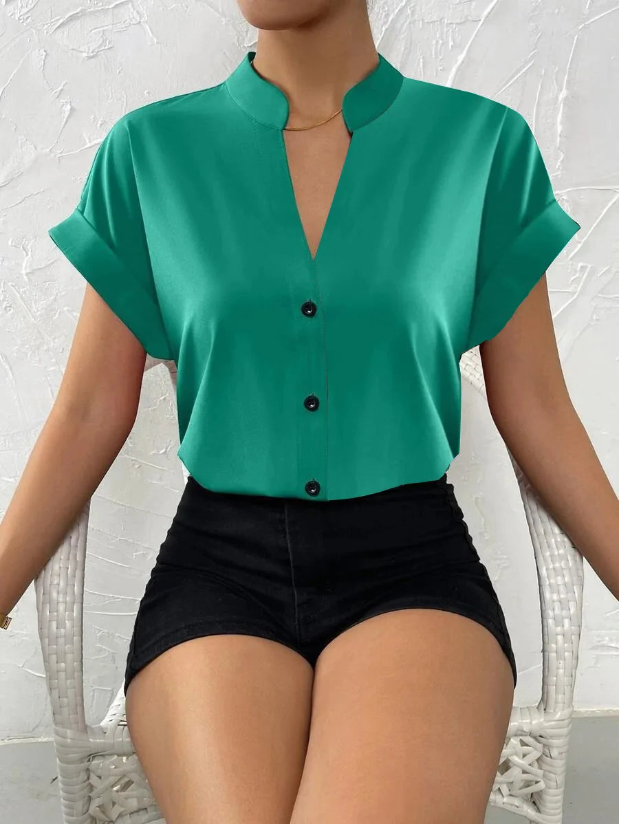 Summer Women's V-neck Shirt