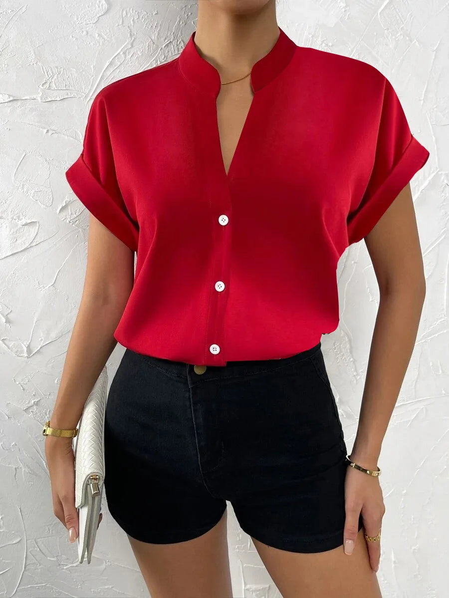 Summer Women's V-neck Shirt