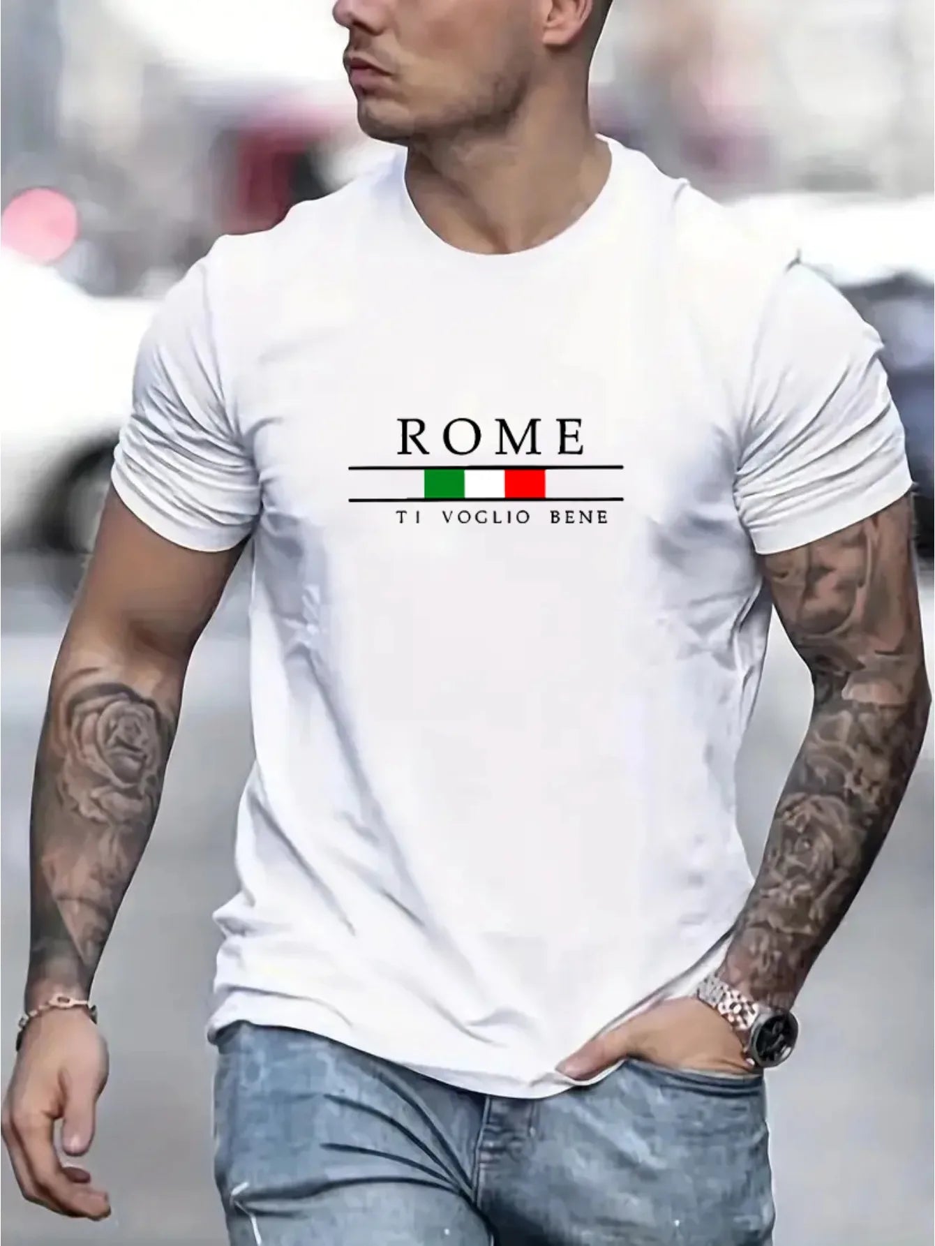 Men's 100% Cotton Summer Loose Large Roman Alphabet Pattern Print Casual Comfortable Round Neck Short Sleeve T-shirt Top