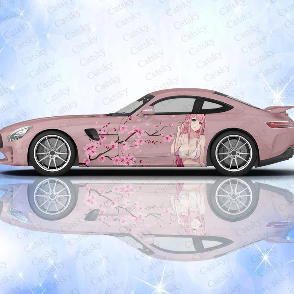 ZERO TWO anime girl car sticker side car wrapping vehicle side graphic car size pattern DIY car decal DARLING in the FRANXX