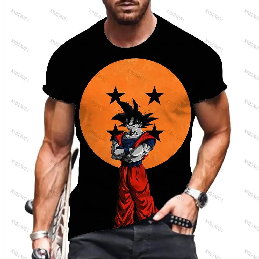 New  Anime Dragon Ball Kids Tshirt Tops Vegeta Men Essentials Dragon Ball z Goku Fashion Harajuku Short Sleeve Men T-shirts