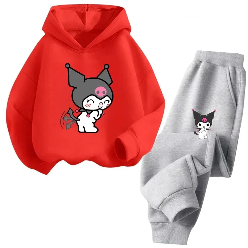 90s Y2K Gothic Kuromi Hoodie Set