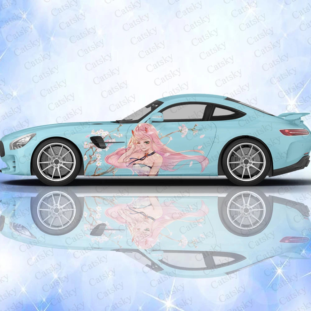 ZERO TWO anime girl car sticker side car wrapping vehicle side graphic car size pattern DIY car decal DARLING in the FRANXX