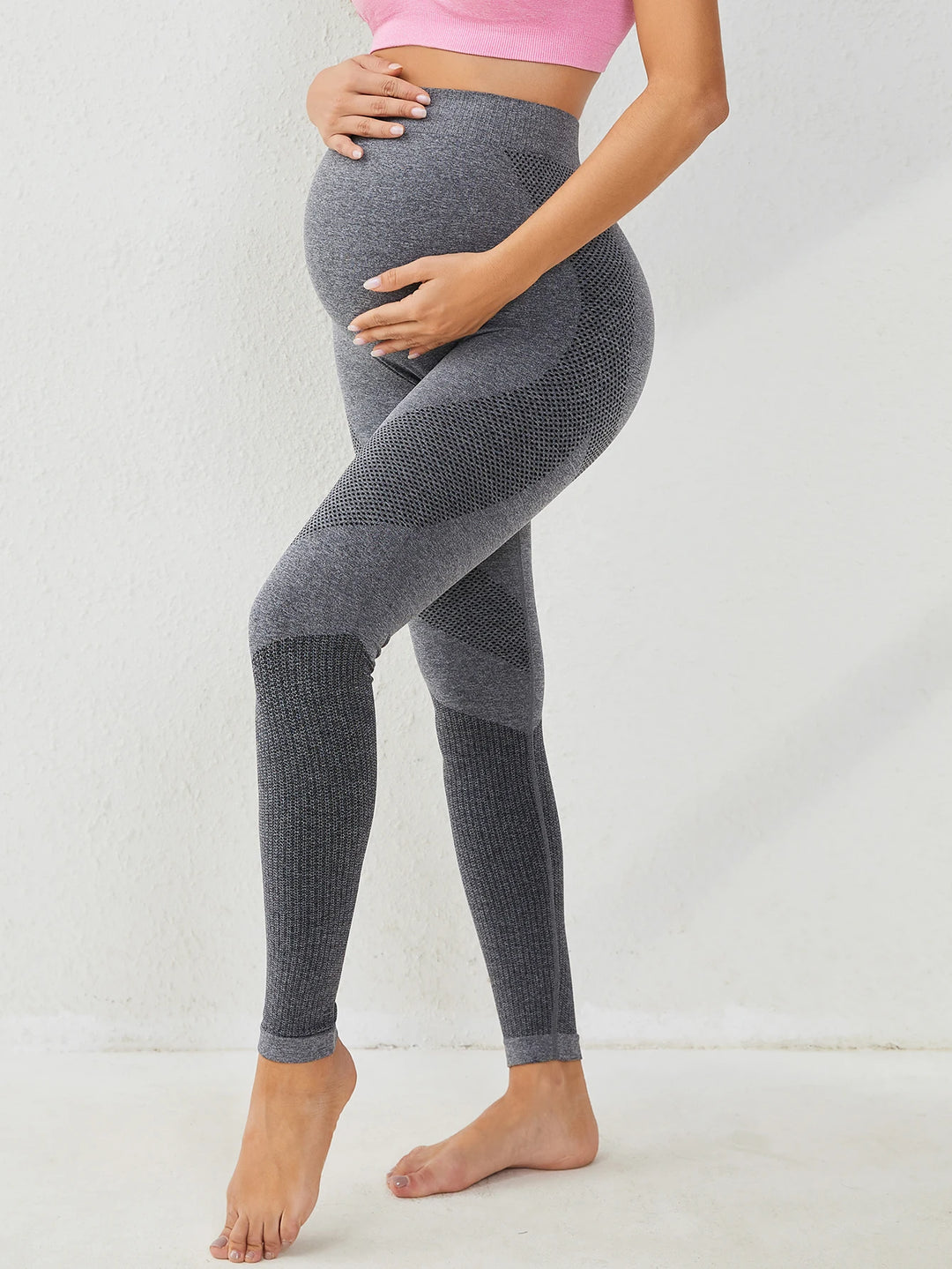 high-waisted maternity leggings