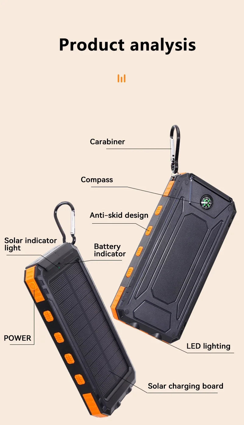 200000mAh Solar Power Bank