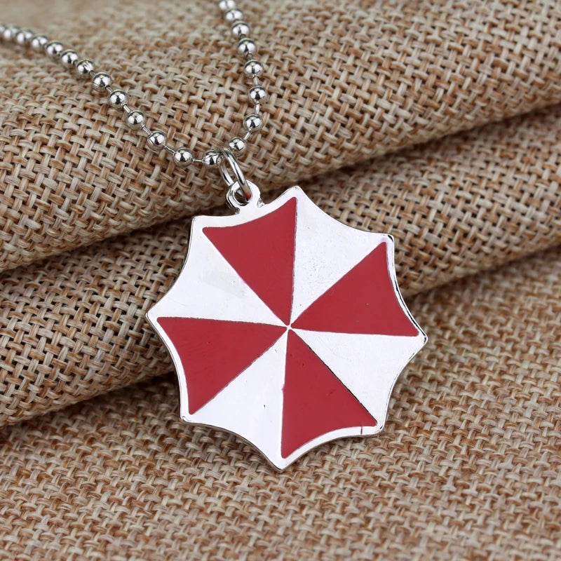 Protective Umbrella Pendant Cosplay Game Resident Evil Fashion Necklace Halloween Accessory Decoration Prop Gift