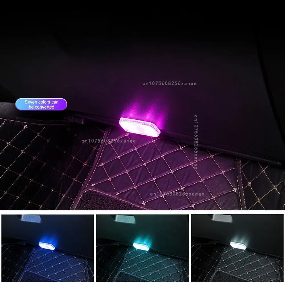 Mini 5V LED Touch Light - Wireless Car Interior Lighting with USB Charging Rechargeable for Roof Ceiling Reading Door Foot Trunk