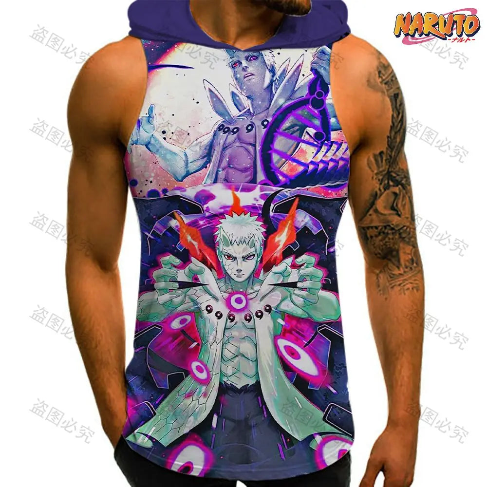 Anime Sleeveless Hooded Vest