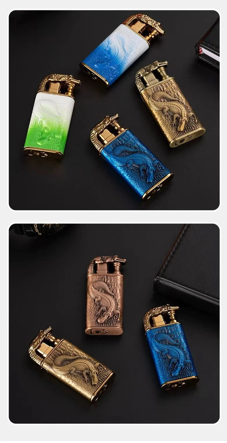 Embossed Dragon Dual Fire Lighter