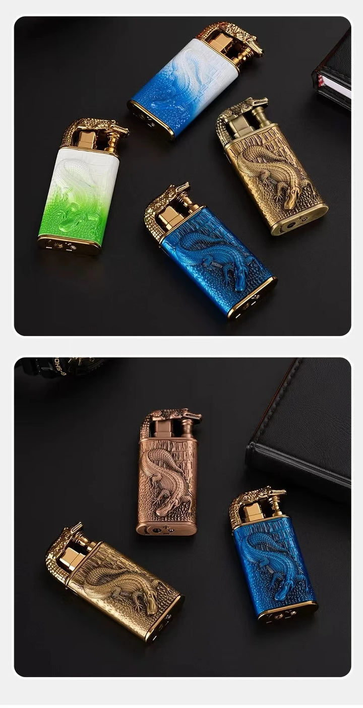 Embossed Dragon Dual Fire Lighter