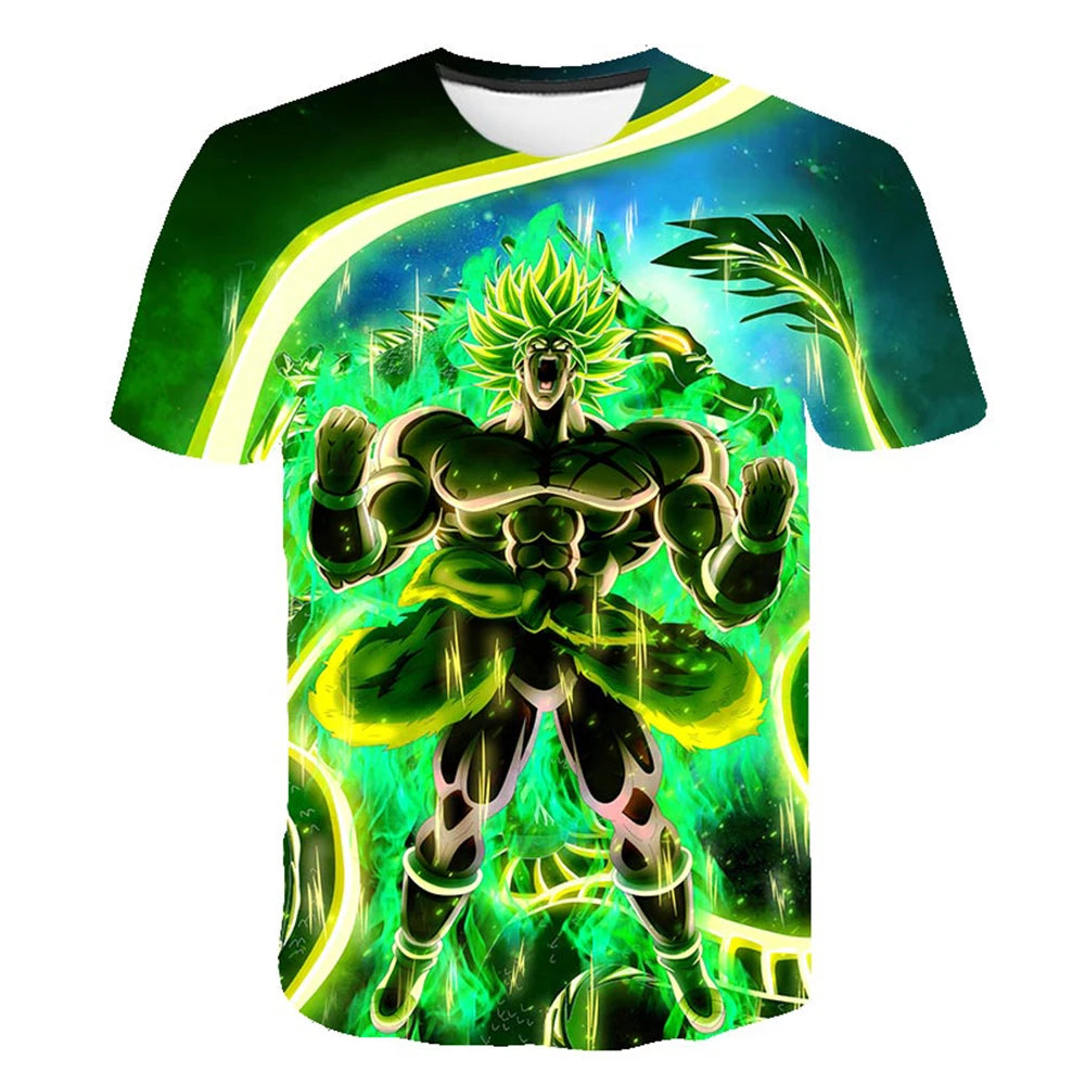 2024 T-shirts Kids Clothing Men's T-shirt Trend Dragon Ball Z Hip Hop Streetwear Goku Super Saiya Tops Fashion Children's New