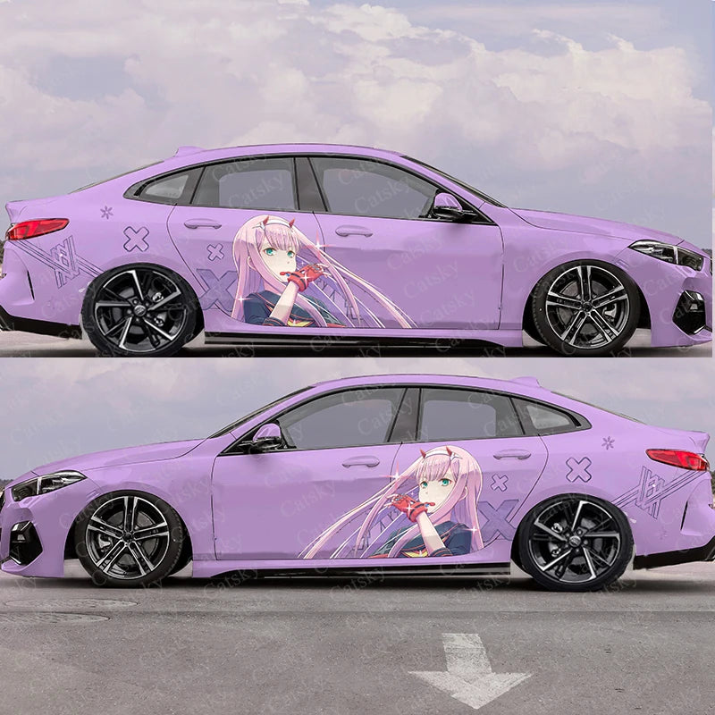 ZERO TWO anime girl car sticker side car wrapping vehicle side graphic car size pattern DIY car decal DARLING in the FRANXX