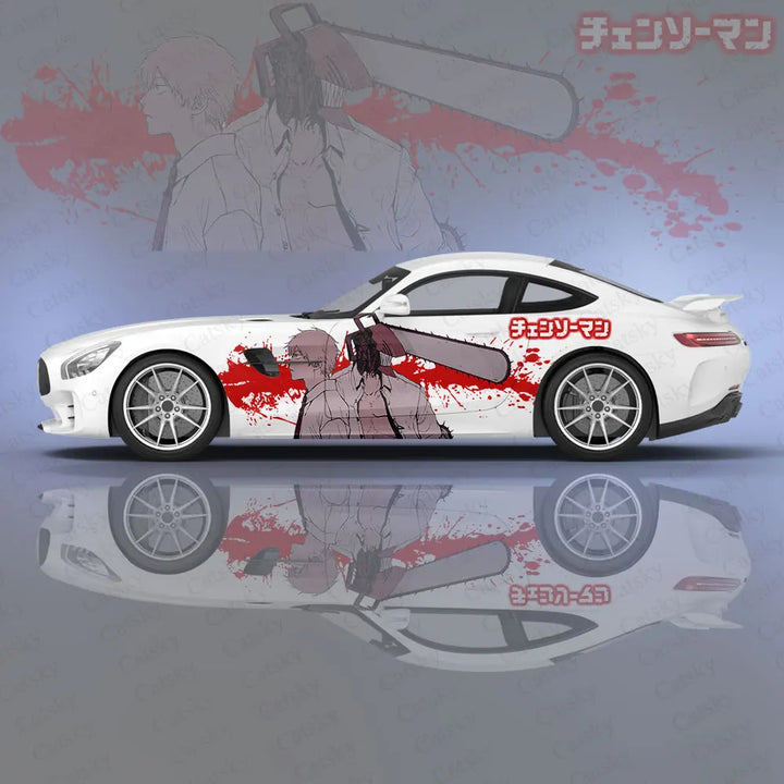 Chainsaw Man Anime Car Wrap